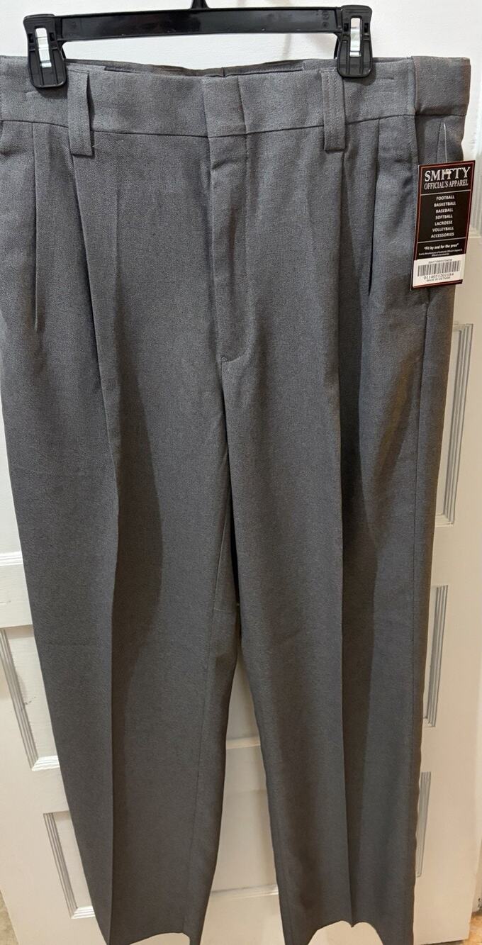 Smitty BBS375 Grey Pleated Combo Umpire Pants NWT Size 30 Unhemmed
